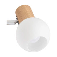 Karin Wall Lamp 1xE14 Max.40W Oiled Oak/White Glass 2231174