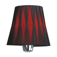 Borgia Ceiling Lamp 9xE14 Max.40W Chrome Metal/Black-Red Fabric Shade 5077906