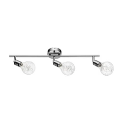 Lampa BULBS listwa sufitowa 3pkt żarówki metalowo - szklane 2507328