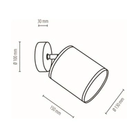 Espacio Wall Lamp 1xE27 Max.25W Black Metal/Multicolor Wallpaper 56748104