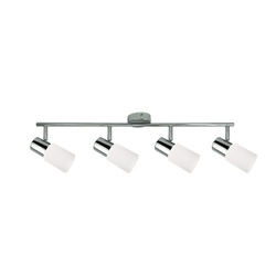 Kira Ceiling Lamp 4xE14 Max.40W Chrome Metal/White Glass