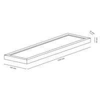 Kwadratowa Lampa Sufitowa Vivica 1xLED Zintegrowana 4600lm 4000K 45W Dąb Olejowany/Biały Materiał Syntetyczny 2087074