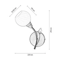 Marbella Wall Lamp 1xE14 Max.40W Patina Metal/White Glass 5078111G0605