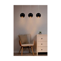 Lampa wisząca z drewna Ball w zestawie 3xLED GU10 5W Dąb Olejowany/Czarny Metal 5143374