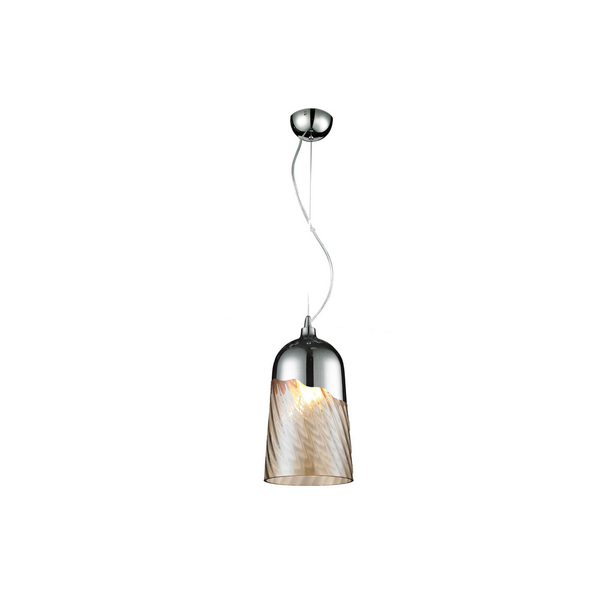 Daga Pendant Lamp 1xE27 Max.60W Chrome Metal/Transparent Glass