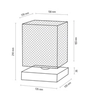 Norman Wood Table Lamp 1xE27 Max.25W Birch Wood/Chrome Metal/Transparent PVC Cable 9175960