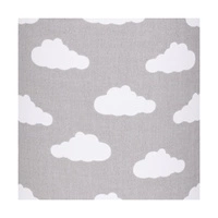 Lampshade Cylinder E27 H20 Gray-White Fabric with cloud pattern A1323