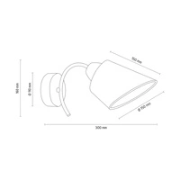Kinkiet drewniany Mette 1xE27 maks. 40W dąb olejowany/chromowany metal/biały klosz z tkaniny 8341174