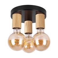 Notri Ceiling Lamp 3xE27 Max.15W LED Oiled Oak/Black Metal 4037418100000