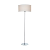 Lampa podłogowa Leila 1xE27 maks. 60W chromowany metal/przezroczysty kabel PVC/wielokolorowy papier + klosz z PCV z wzorem w kropki 6654028