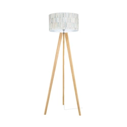 Malo Floor Lamp 1xE27 Max.60W Oiled Oak/Transparent PVC/Multicolor 74315074