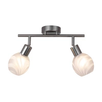 Lampa Sufitowa Sara 2xE14 Max.40W Metal Satin/Białe Szkło 2841022