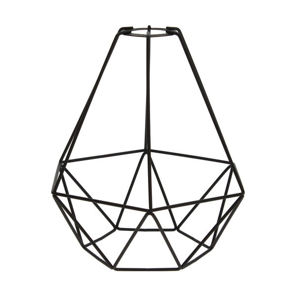 Diament Pendant Lamp 1xE27 Max.60W Oiled Oak/Black Metal/Black PVC Cable 21822104
