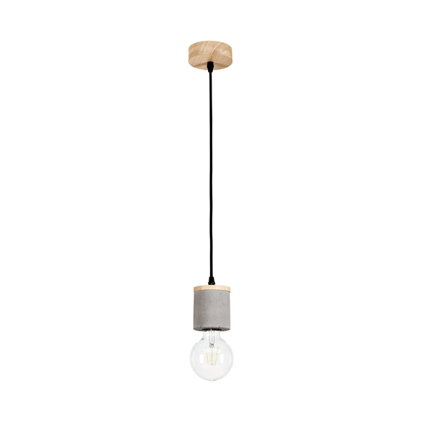 Cesar Pendant Lamp 1xE27 Max.60W Oiled Oak/Black/Grey 1899174