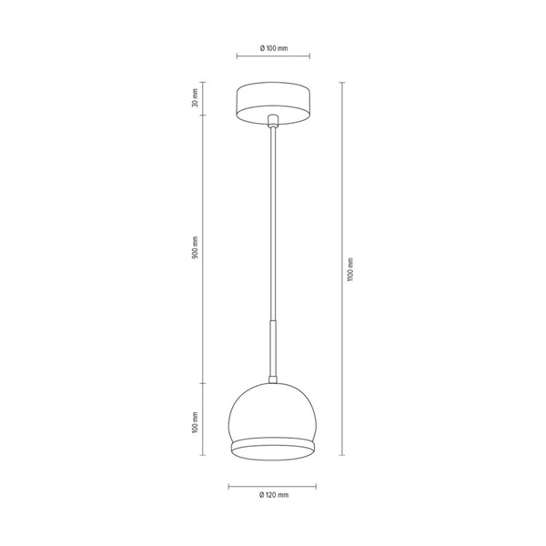 Lampa wisząca z drewna Ball w zestawie 1xLED GU10 5W Drewno bukowe w kolorze orzecha/metal satynowy 5141176