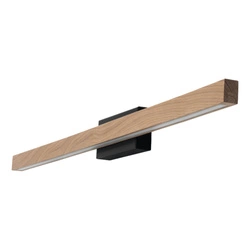 Aqua Viva Bathroom Wall Lamp Incl.1xLED 24V Integrated 12W Black/Oiled Oak IP44 19912104