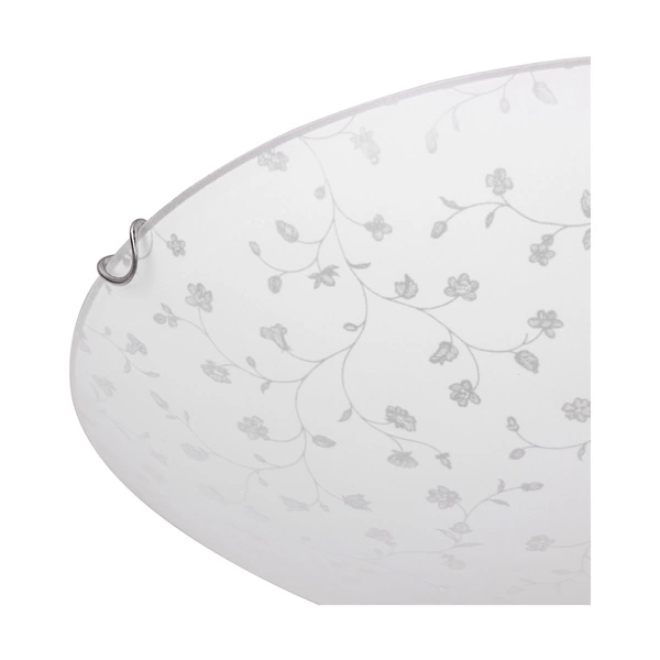 Flora Ceiling Lamp Incl. 1xLED Integrated 1650lm 2700K 18W Chrome Metal/White-Transparent Glass 4044112