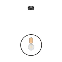 Carsten Wood Pendant Lamp 1xE27 Max.60 W Oiled Oak/Black 1650174