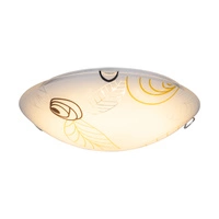 Indiana Ceiling Lamp 1xLED Integrated 800lm 2700K 12W Chrome Metal/White-Brown Glass 4453102