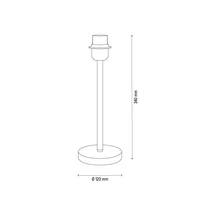Podstawa lampy stołowej 1xE27 maks. 60W biały metal/czarny kabel PVC 7240102B