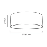 Josefina Ceiling Lamp 1xLED Integrated 1200lm 2700K 13W White Metal/White Fabric Shade 4762802