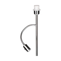 Eros Floor Lamp 1xE27 Max.60W 1xLED Integrated 160lm 3000K 3W Chrome Metal/Black Fabric Shade/Transparent PVC Cable 1233128