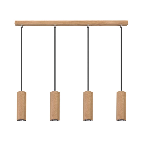 Pipe Pendant Lamp Incl. 4xGU10 LED 5W Oiled Oak/Anthracite 1551474