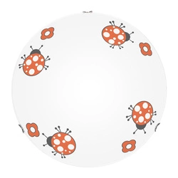 Fly Ceiling Lamp 2xE27 Max.60W Chrome Metal/White Glass with Ladybug Pattern 4554002