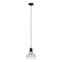 Outline Pendant Lamp 1xE27 Max.60W Black Metal/Black PVC Cable 1330104