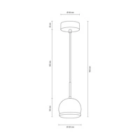 Lampa wisząca z drewna Ball w zestawie 1xLED GU10 5W Drewno bukowe w kolorze orzecha/metal satynowy 5141176