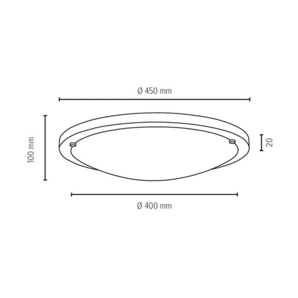 Rocky Ceiling Lamp 1xLED 24V Integrated 1650lm 2700K 18W Gray Concrete/White Glass 4754036