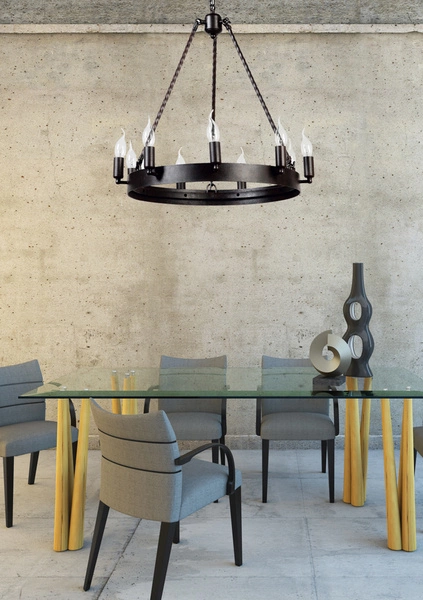 Lampa Wisząca Bellona 9xE14 Max.60W Czarny Metal 9800904