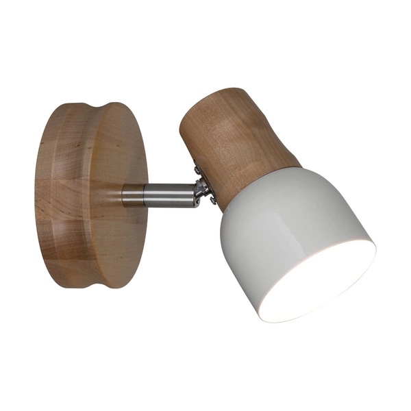 Svantje Wall Lamp 1xE14 Max.40W Birch Wood/White Metal 2239160