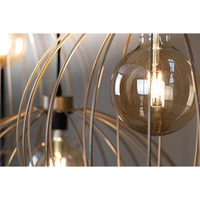 Coop Pendant Lamp 1xE27 Max.60W Gold Metal/Black Metal/Black Fabric Cable 18831920