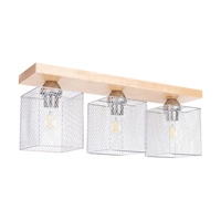Lampa sufitowa Norman Wood 3xE27 Max.25W Drewno brzozowe/Chromowany metal 8175360