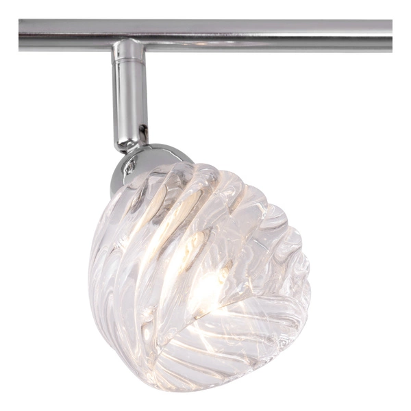 Wave Ceiling Lamp Incl. 4xG9 Max.28W Chrome Metal/Transparent Glass 2102428
