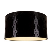 Lampshade Cylinder E27 H30 Black Synthetic Fabric A0729