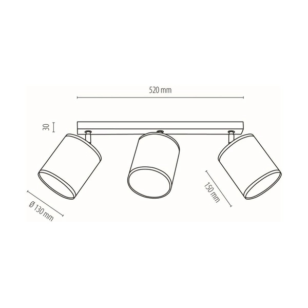 Espacio Ceiling Lamp 3xE27 Max.25W Oiled Oak/Multicolor Wallpaper 56748374