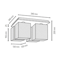 Norman Ceiling Lamp 4xE27 Max.25W Chrome Metal 8175428