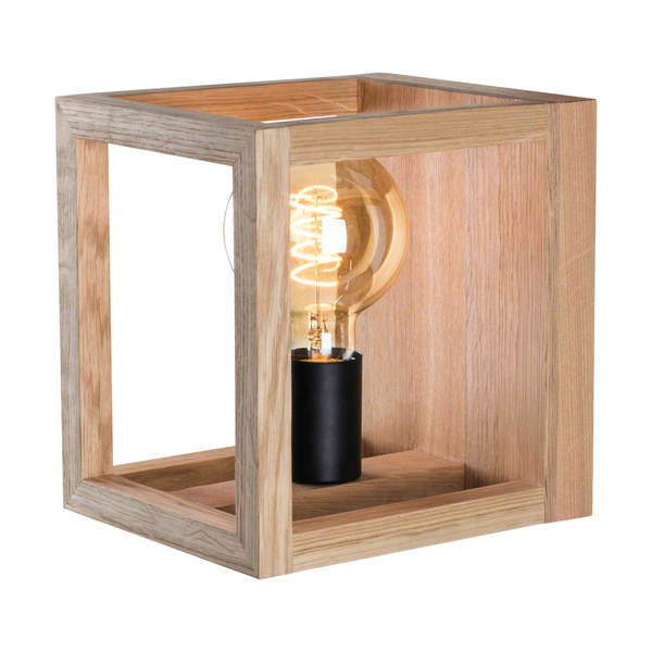 Kago Wall Lamp 1xE27 Max.40W Oiled Oak/Black Metal 9159174