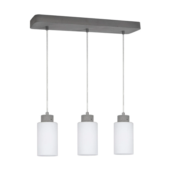 Karla Pendant Lamp 3xE27 Max.60W Gray/Transparent/Matte White 9160336