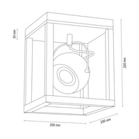 Roy Ceiling Lamp Incl.1xLED GU10 5W Oiled Oak/White Metal 5222174