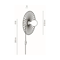 Antonella Wall lamp 1xE27 Max.25W Black 289149104