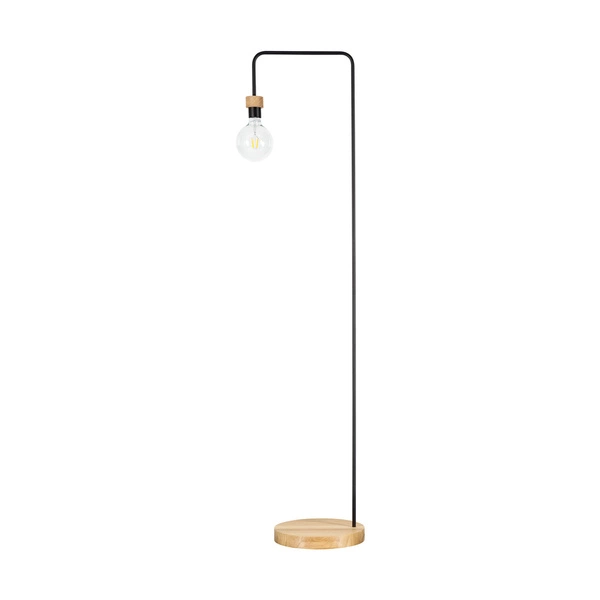 Muriel Floor Lamp 1xE27 Max.60W Oiled Oak/Black Metal/Black Fabric Cable 7274974