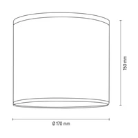 Abażur Cylinder E27 H20 Tkanina Antracyt A0010