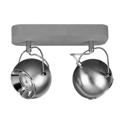 Ball Concrete Ceiling Lamp Incl. 2xLED GU10 5W Gray Concrete/Satin Metal 5131236