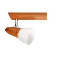 Lampa Sufitowa Julietta 3xE14 Max.40W Kirsch Drewno Bukowe/Chromowany Metal/Białe Szkło 2215330