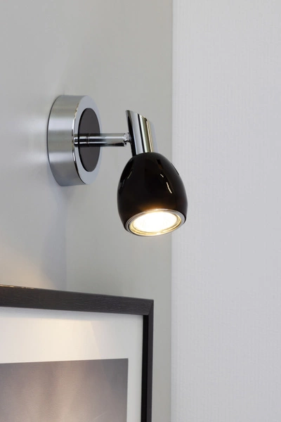 Colors Wall Lamp 1xGU10 Max.50W Black Metal/Chrome Metal 2212104