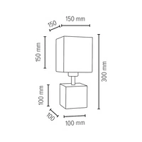 Trongo Square Lampa Stołowa 1xE27 Max.25W Dąb Olejowany/Antracyt/Biały 7191174