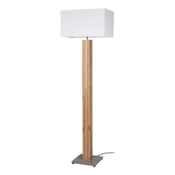 Flame Floor Lamp 1xE27 Max.60W, 1xLED 12V Integrated 16W Gray/Oak veneer/Transparent PVC/White Touch Dimmer 620119187